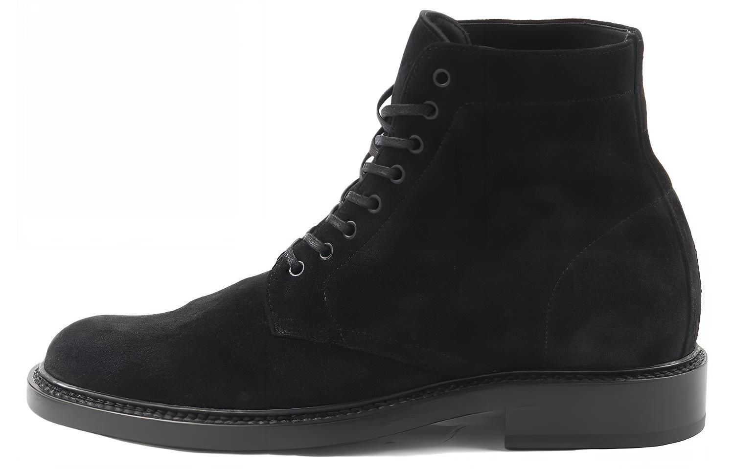 (Women) Saint Laurent Leather Lace-Up Short Boots 'Black Fashion' 5313130SO01000