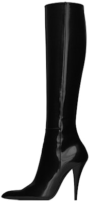 (Women) Saint Laurent Leather Patent Pointed-Toe High Boots 'Black' 755229AAAZY1000 Buy (Women) Saint Laurent Leather Patent Pointed-Toe High Boots 'Black' 755229AAAZY1000