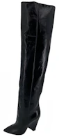 (Women) Saint Laurent Leather Pointed-Toe High-Top Boots 'Black' 5276400RR001000 (Women) Saint Laurent Leather Pointed-Toe High-Top Boots 'Black' 5276400RR001000