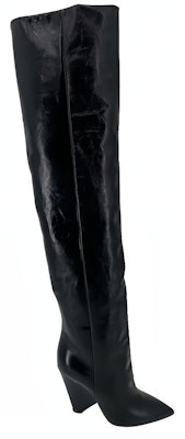 (Women) Saint Laurent Leather Pointed-Toe High-Top Boots 'Black' 5276400RR001000 Order (Women) Saint Laurent Leather Pointed-Toe High-Top Boots 'Black' 5276400RR001000
