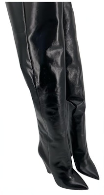 (W) 생 로랑 블랙 가죽 포인티드토 하이탑 부츠 5276400RR001000 Shop (W) 생 로랑 블랙 가죽 포인티드토 하이탑 부츠 5276400RR001000