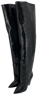 (W) サンローラン レザー ハイカットブーツ (黒) 5276400RR001000 Shop (W) サンローラン レザー ハイカットブーツ (黒) 5276400RR001000