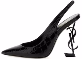 (Women) Saint Laurent Leather Pointed-Toe High Heel Mules 'Black Aliens' 630107AACST1000 (Women) Saint Laurent Leather Pointed-Toe High Heel Mules 'Black Aliens' 630107AACST1000