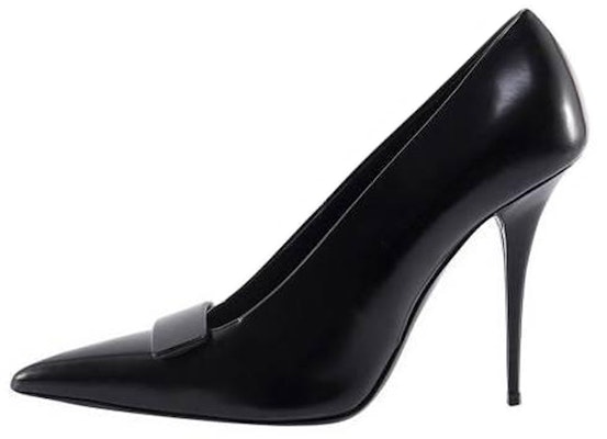 (W) Saint Laurent Sepatu Hak Tinggi Kulit Runcing 'Hitam' 7091590XF001000 Order (W) Saint Laurent Sepatu Hak Tinggi Kulit Runcing 'Hitam' 7091590XF001000