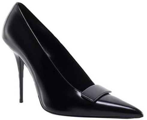 (W) Saint Laurent Sepatu Hak Tinggi Kulit Runcing 'Hitam' 7091590XF001000 Lookbook (W) Saint Laurent Sepatu Hak Tinggi Kulit Runcing 'Hitam' 7091590XF001000