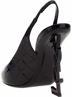 Lookbook (W) Saint Laurent Sepatu Kulit Hak Tinggi Runcing 'Black Aliens' 630107AACST1000