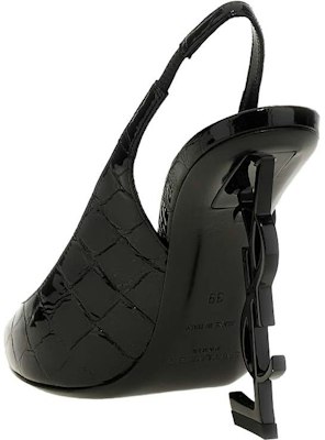 (W) Saint Laurent Sepatu Kulit Hak Tinggi Runcing 'Black Aliens' 630107AACST1000 Lookbook (W) Saint Laurent Sepatu Kulit Hak Tinggi Runcing 'Black Aliens' 630107AACST1000