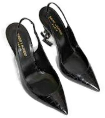 (W) Saint Laurent Sepatu Kulit Hak Tinggi Runcing 'Black Aliens' 630107AACST1000 Purchase (W) Saint Laurent Sepatu Kulit Hak Tinggi Runcing 'Black Aliens' 630107AACST1000
