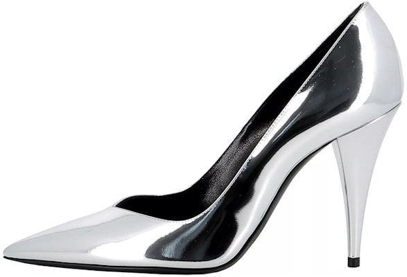 (Women) Saint Laurent Leather Pointed-Toe Slip-On High Heels 'Silver' 578599AAL008105 Buy (Women) Saint Laurent Leather Pointed-Toe Slip-On High Heels 'Silver' 578599AAL008105
