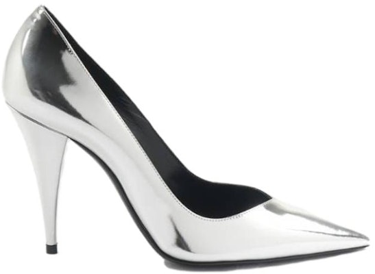 (Women) Saint Laurent Leather Pointed-Toe Slip-On High Heels 'Silver' 578599AAL008105 Order (Women) Saint Laurent Leather Pointed-Toe Slip-On High Heels 'Silver' 578599AAL008105
