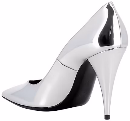 (Women) Saint Laurent Leather Pointed-Toe Slip-On High Heels 'Silver' 578599AAL008105 Shop (Women) Saint Laurent Leather Pointed-Toe Slip-On High Heels 'Silver' 578599AAL008105