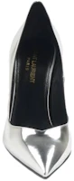 Purchase (W) Saint Laurent Tacones Altos Plateados de Piel Punta Fina Slip-On 578599AAL008105