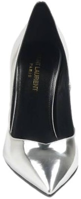 (Women) Saint Laurent Leather Pointed-Toe Slip-On High Heels 'Silver' 578599AAL008105 Purchase (Women) Saint Laurent Leather Pointed-Toe Slip-On High Heels 'Silver' 578599AAL008105
