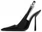 Buy (W) Saint Laurent Kulit Tumit Jarum Berbucu Gesper 'Hitam' 763417AAAZY1000