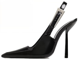 (Women) Saint Laurent Leather Pointed Toe Buckle Stiletto 'Black' 763417AAAZY1000 (Women) Saint Laurent Leather Pointed Toe Buckle Stiletto 'Black' 763417AAAZY1000