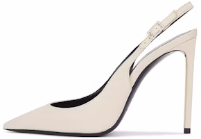 (Women) Saint Laurent Leather Pointed-Toe Buckle Stiletto 'Beige' 762946AAAKY9712 (Women) Saint Laurent Leather Pointed-Toe Buckle Stiletto 'Beige' 762946AAAKY9712