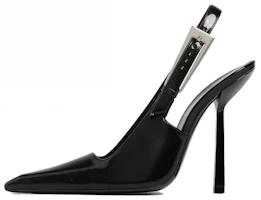 (Women) Saint Laurent Leather Pointed Toe Buckle Stiletto 'Black' 763417AAAZY1000 (Women) Saint Laurent Leather Pointed Toe Buckle Stiletto 'Black' 763417AAAZY1000