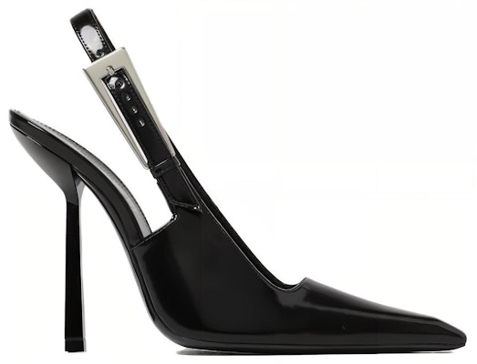 (Women) Saint Laurent Leather Pointed Toe Buckle Stiletto 'Black' 763417AAAZY1000 Order (Women) Saint Laurent Leather Pointed Toe Buckle Stiletto 'Black' 763417AAAZY1000