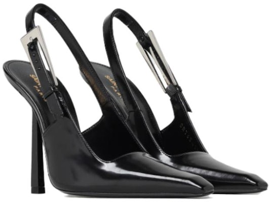 (W) Saint Laurent Kulit Tumit Jarum Berbucu Gesper 'Hitam' 763417AAAZY1000 Lookbook (W) Saint Laurent Kulit Tumit Jarum Berbucu Gesper 'Hitam' 763417AAAZY1000