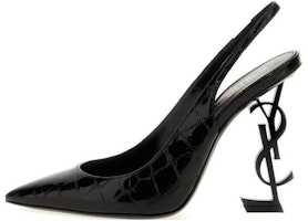 (Women) Saint Laurent Leather Pointed-Toe High Heel Mules 'Black Aliens' 630107AACST1000 (Women) Saint Laurent Leather Pointed-Toe High Heel Mules 'Black Aliens' 630107AACST1000