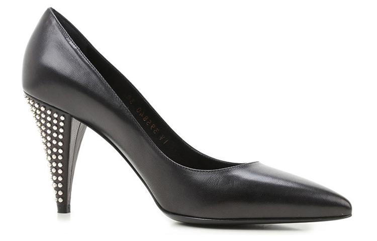 Order (W) Saint Laurent Tacones Altos de Cuero Punta Fina 'Negro' 395840AKP001000