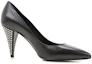 Order (W) Saint Laurent Tacones Altos de Cuero Punta Fina 'Negro' 395840AKP001000