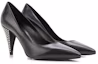 Lookbook (W) Saint Laurent Tacones Altos de Cuero Punta Fina 'Negro' 395840AKP001000