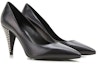 Lookbook (W) Saint Laurent Kasut Tumit Tinggi Kulit Hujung Runcing 'Hitam' 395840AKP001000