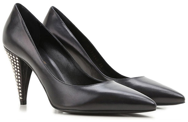 (W) Saint Laurent Sepatu Hak Tinggi Kulit Lancip 'Hitam' 395840AKP001000 Lookbook (W) Saint Laurent Sepatu Hak Tinggi Kulit Lancip 'Hitam' 395840AKP001000