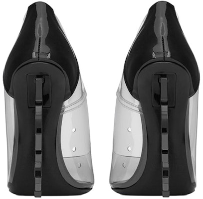 (Women) Saint Laurent Leather Pointed Toe High Heels 'Black Asymmetric Heel' 6997161TVAA1094 Purchase (Women) Saint Laurent Leather Pointed Toe High Heels 'Black Asymmetric Heel' 6997161TVAA1094