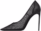Buy (W) Saint Laurent Heels Stiletto Kulit Lancip 'Hitam' 7550992WJ0D1011