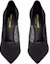 Purchase (W) Saint Laurent Heels Stiletto Kulit Lancip 'Hitam' 7550992WJ0D1011