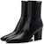 (W) Saint Laurent But Kasut Tumit Tebal Kulit Elegan 'Black Elegance' 757045AACF61000
