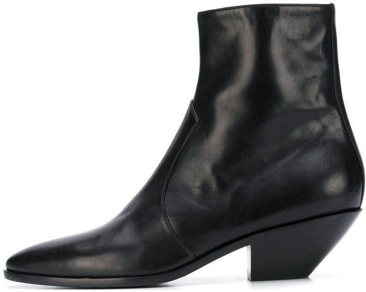 women-saint-laurent-leather-round-toe-zip-ankle-boot-black-6305401-yl-001000