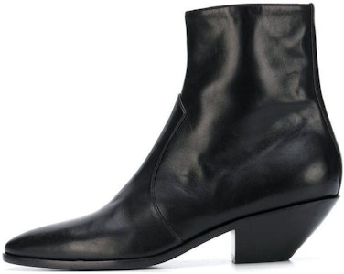 (W) サンローラン レザー ジップアンクルブーツ (黒) 6305401YL001000 Buy (W) サンローラン レザー ジップアンクルブーツ (黒) 6305401YL001000