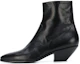 Buy (W) Botín de Cuero Saint Laurent Punta Redonda con Cremallera 'Negro' 6305401YL001000