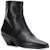 (W) But Saint Laurent But Zip Kulit Hujung Bulat 'Hitam' 6305401YL001000