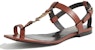 (W) Sandal Kulit Saint Laurent 'Coklat' 66452018TTT7660