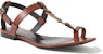 (W) Sandal Kulit Saint Laurent 'Coklat' 66452018TTT7660