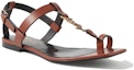 Shop (W) Sandal Kulit Saint Laurent 'Coklat' 66452018TTT7660
