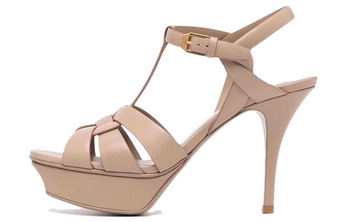 Buy (W) Saint Laurent Leren Sandalen ''Tan Eenvoudige Mode'' 315490AAAAH2721