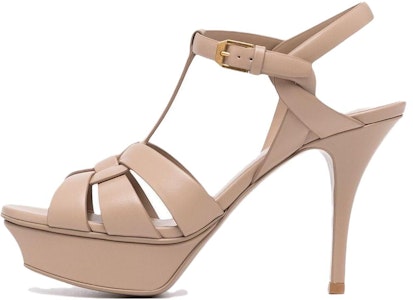 SAINT LAURENT 皮革 簡約時尚 一字帶涼鞋 女款 淺褐色 Buy SAINT LAURENT 皮革 簡約時尚 一字帶涼鞋 女款 淺褐色