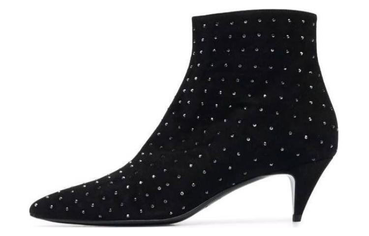 (W) Saint Laurent Leather Short Boot 'Black'