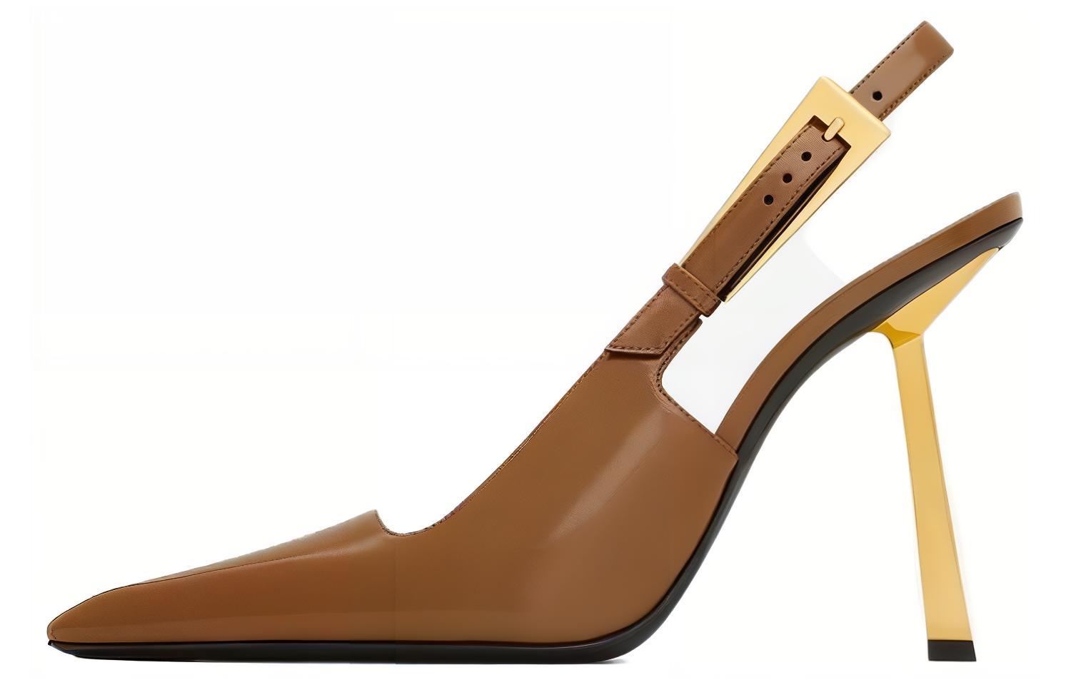 Buy (W) Saint Laurent Leren Stiletto ''Comfort Fashion Bruin'' 763421AACGX2211