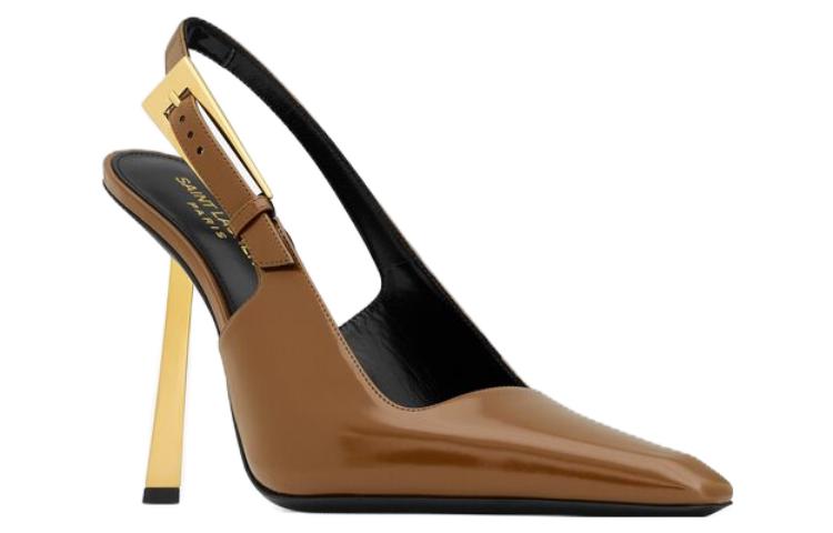 Lookbook (W) Saint Laurent Kulit Stiletto 'Comfort Fashion Coklat' 763421AACGX2211