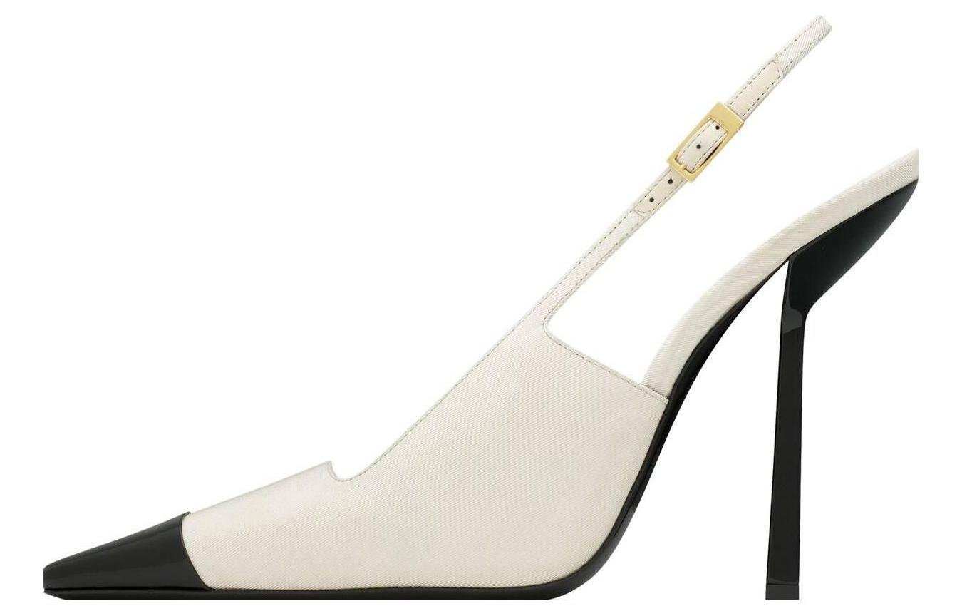 (Women) Saint Laurent Leather Stiletto 'Monochrome' 763446AACTO9075