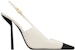 (W) Saint Laurent Stiletto Kulit 'Monokrom' 763446AACTO9075