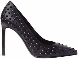 Order (Women) Saint Laurent Leather Studded Pointed Toe Stiletto 'Black' 375399CYU001000