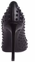 Shop (Women) Saint Laurent Leather Studded Pointed Toe Stiletto 'Black' 375399CYU001000