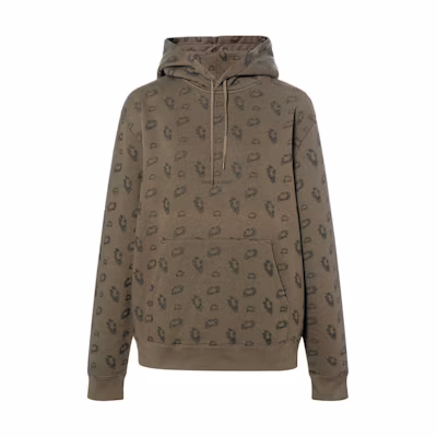 (Women) SAINT LAURENT Leopard Jacquard Sweatshirt Khaki 662509Y36GI1365